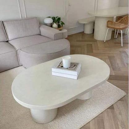 Salontafel - Betonlook - Zuiverwit - 60 x 110